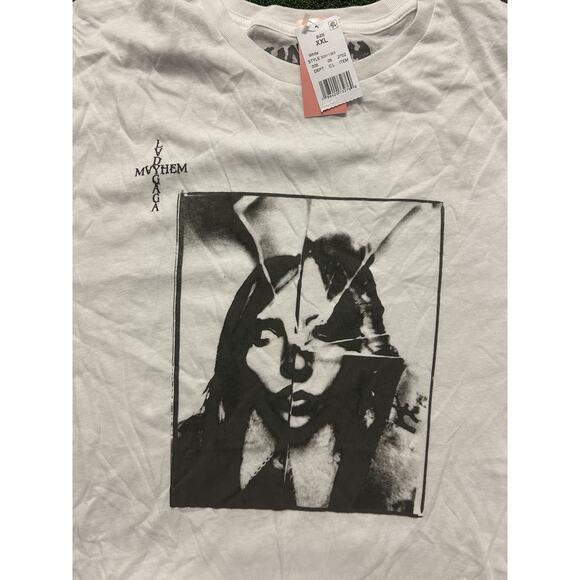 Lady Gaga Mayhem White T-Shirt XXL Graphic Band Tee EUC - Picture 2 of 7